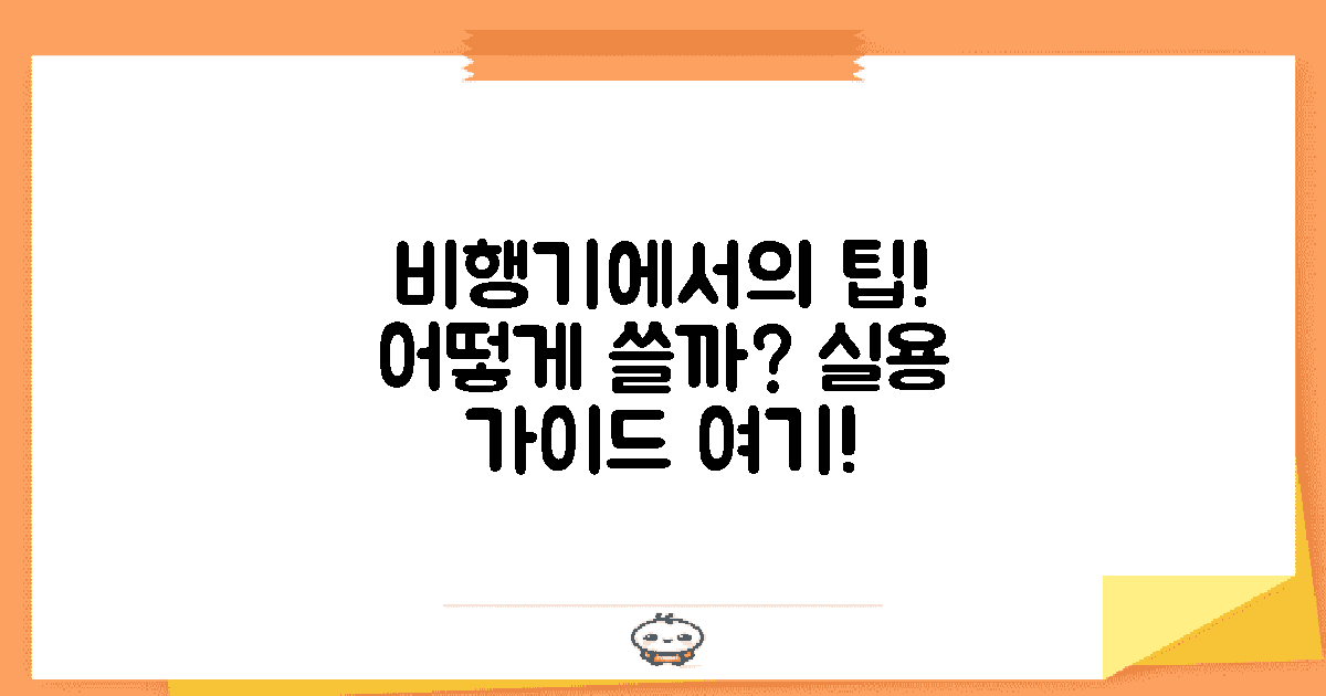 비행기에서 어떻게 사용할까?