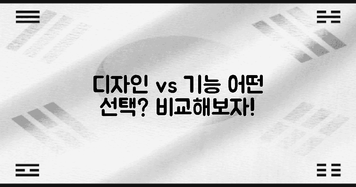 디자인과 기능 대조