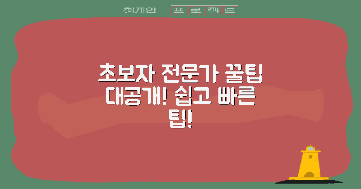 초보자와 전문가의 팁