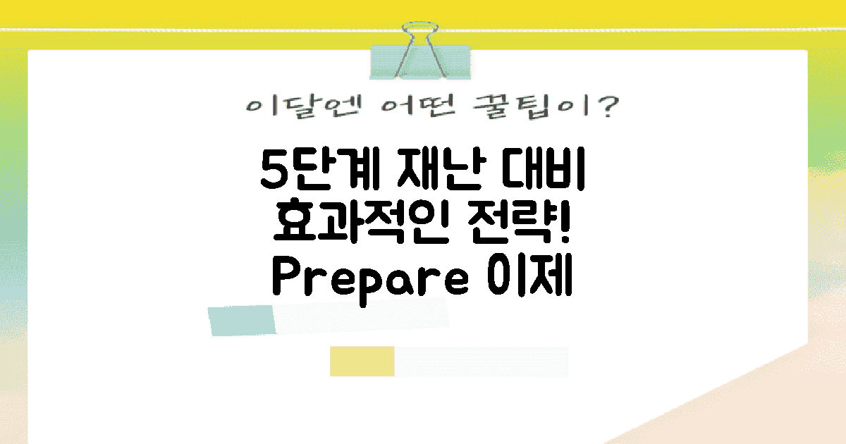 5단계 재난 대비 전략