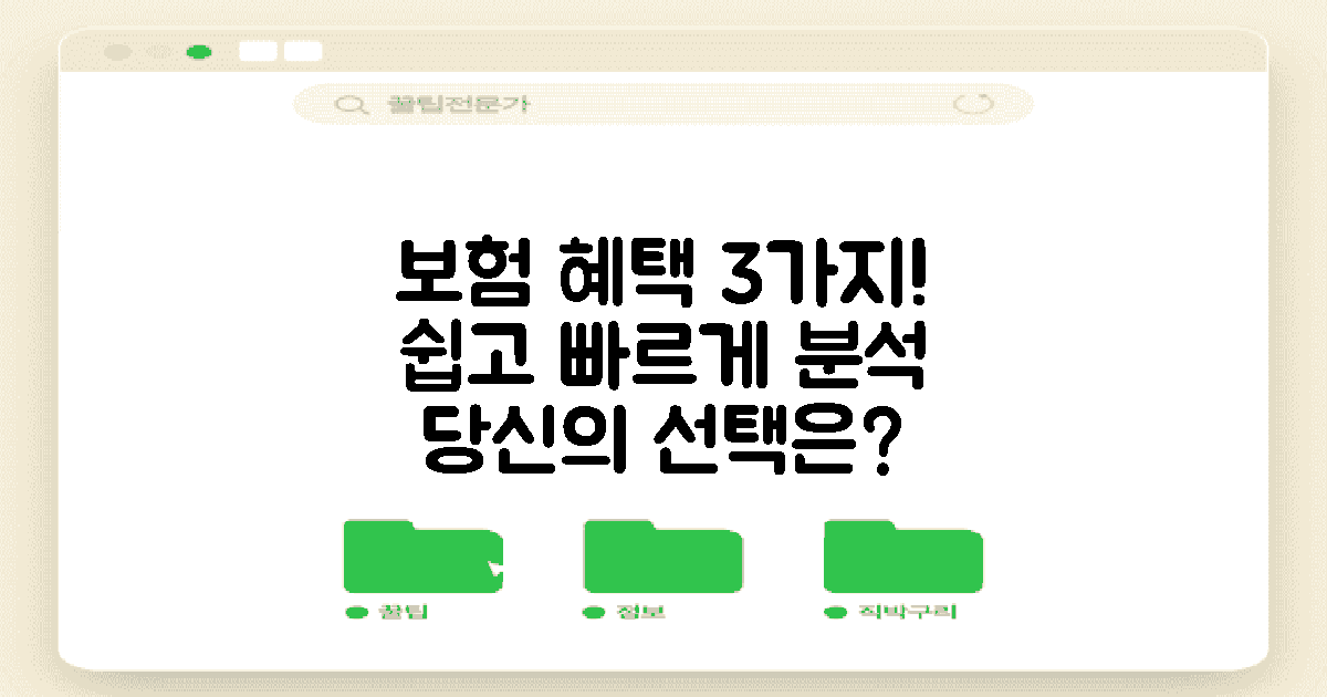 3가지 보험 혜택 분석