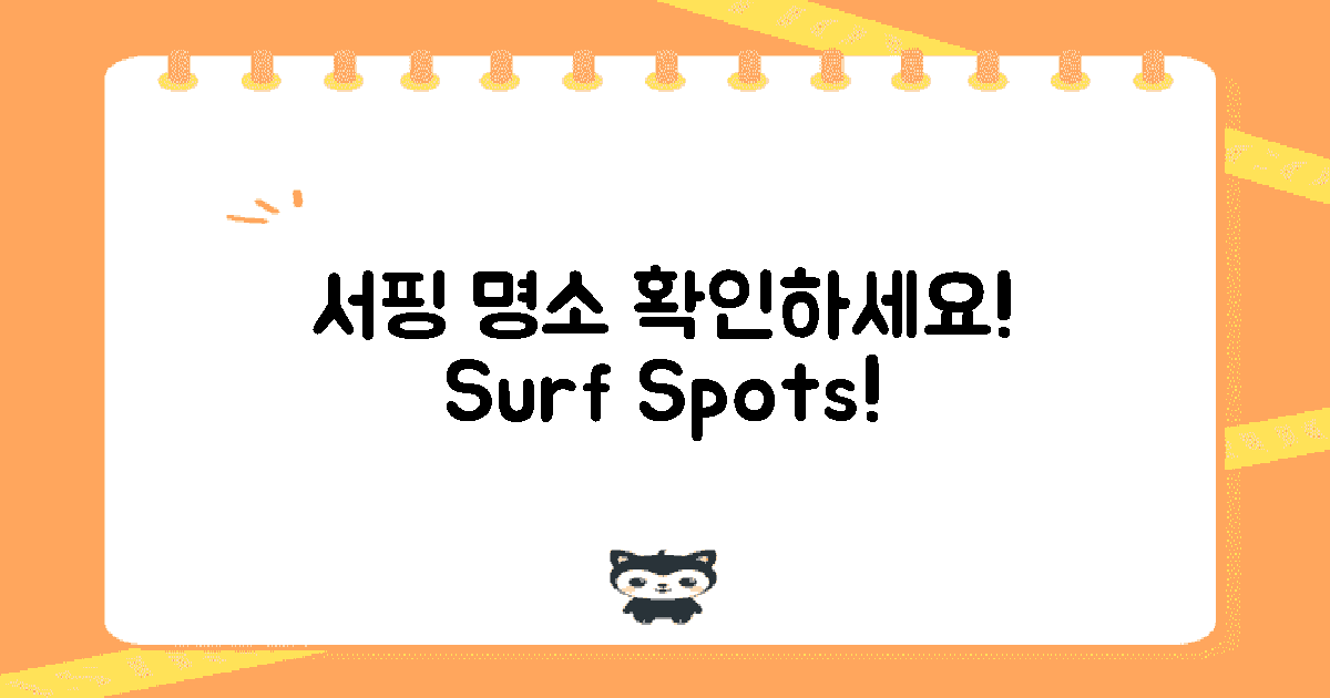 서핑 명소 확인하기