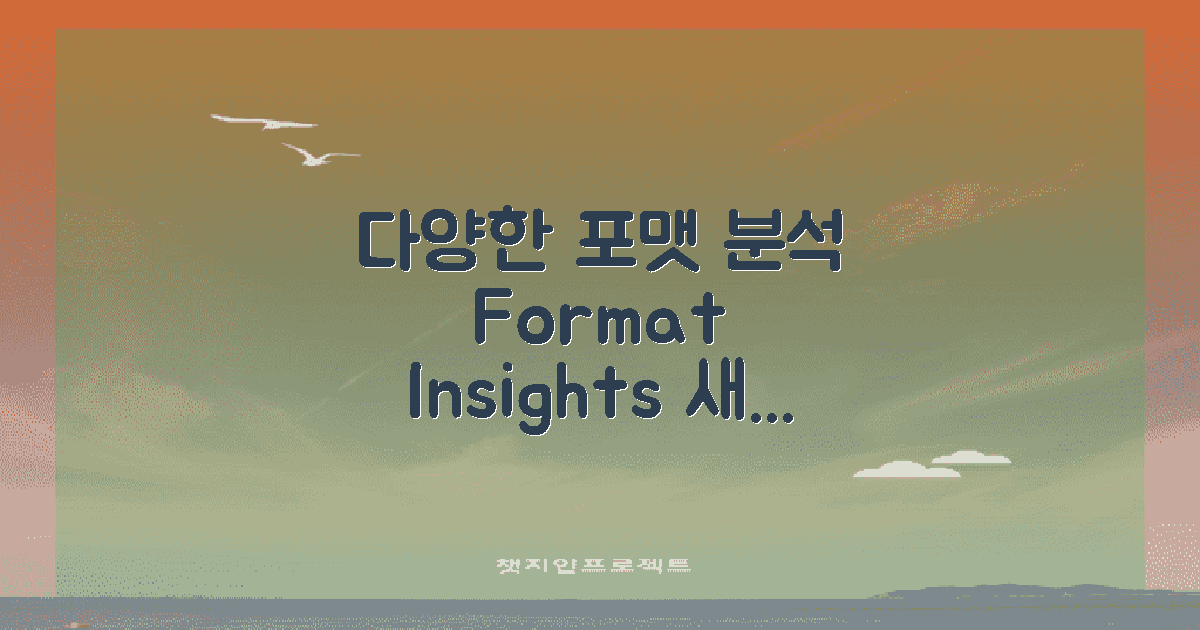 다양한 포맷 분석