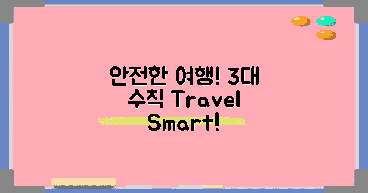3대 여행 안전 수칙