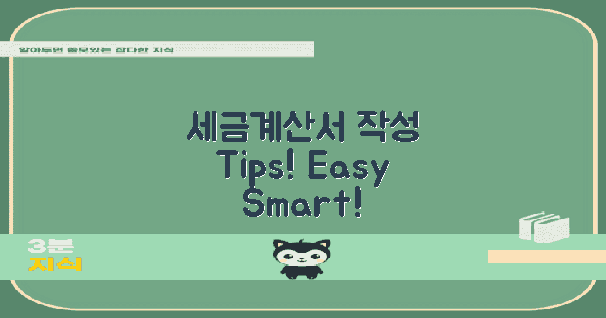 세금계산서 작성 팁