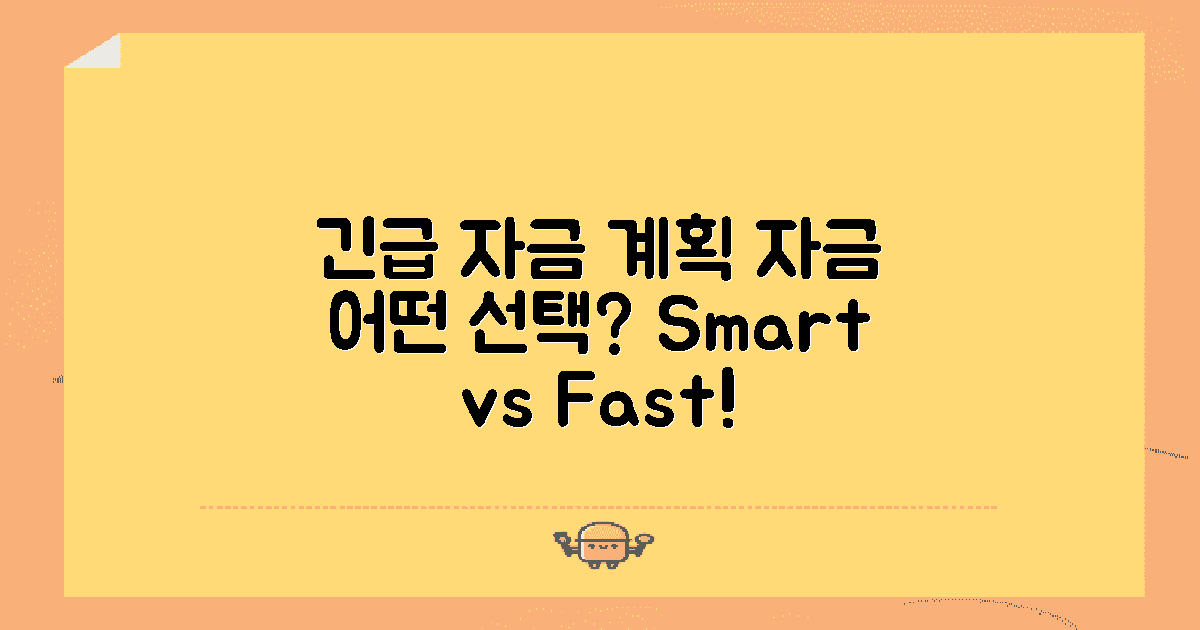 긴급자금 vs 계획 자금