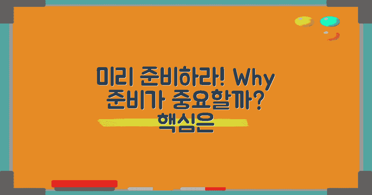 왜 미리 준비해야 할까?