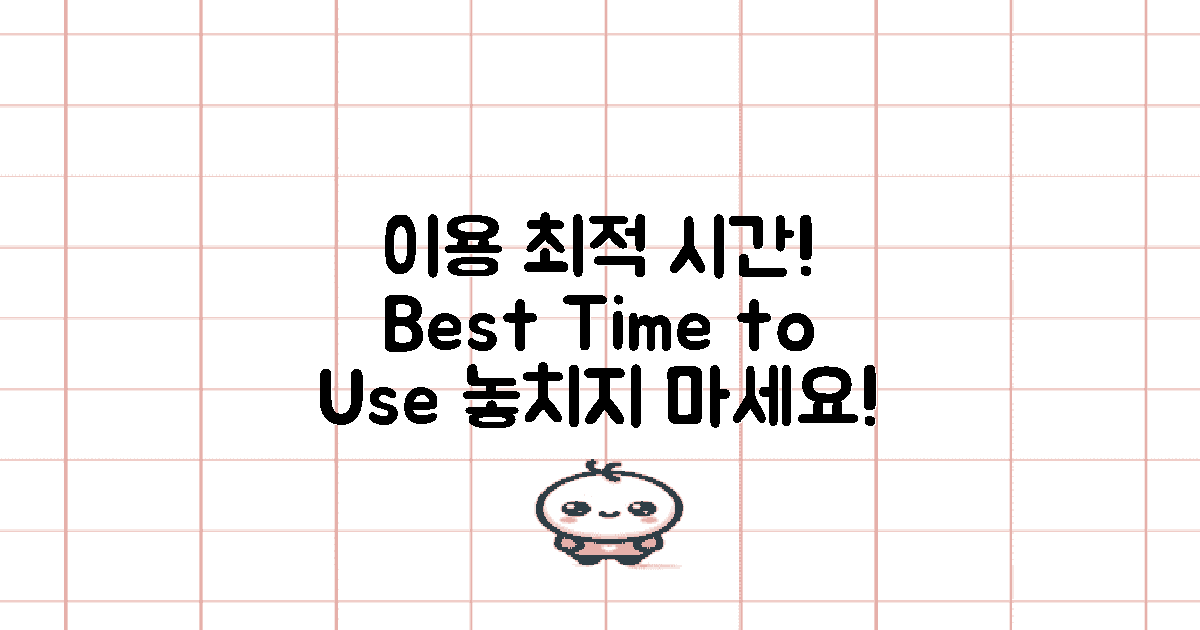 이용 시 최적의 시간은?