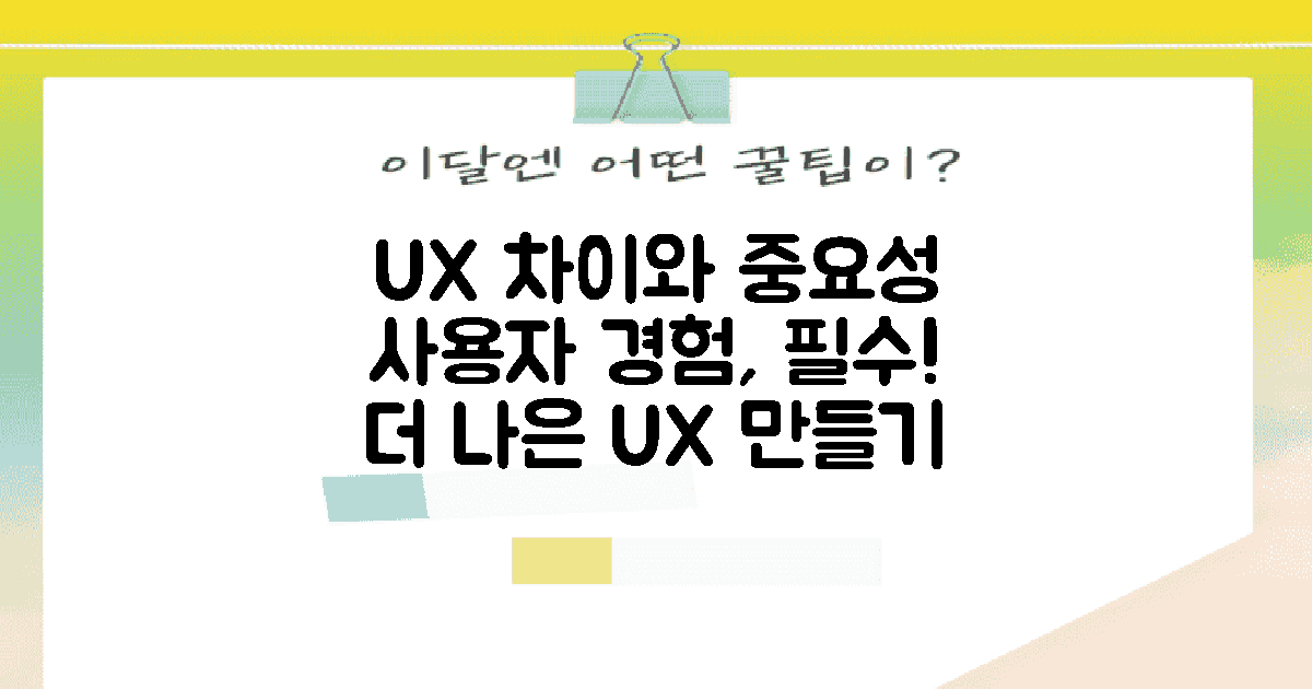 사용자 경험: UX의 차이