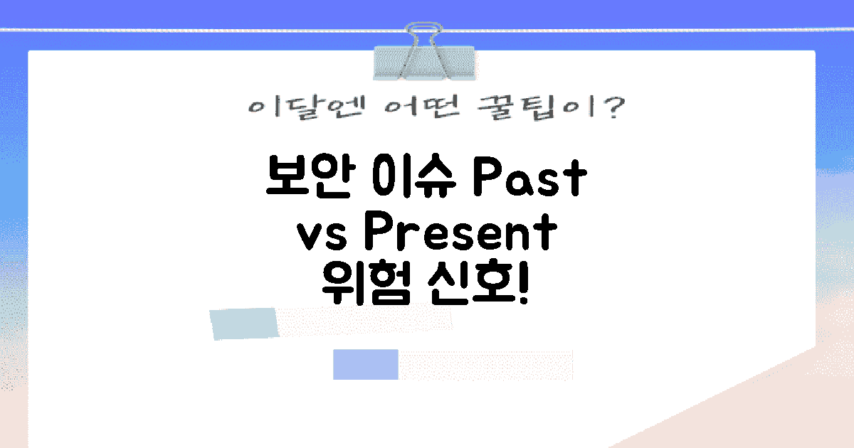 보안 이슈: 과거와 현재