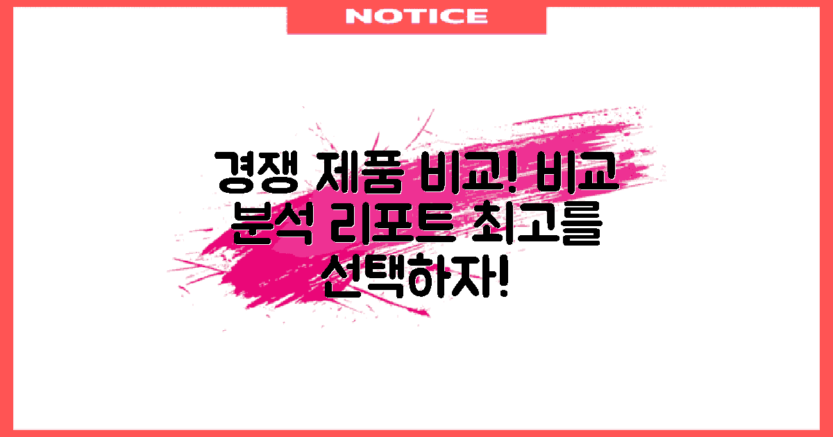 경쟁 제품과의 비교 분석