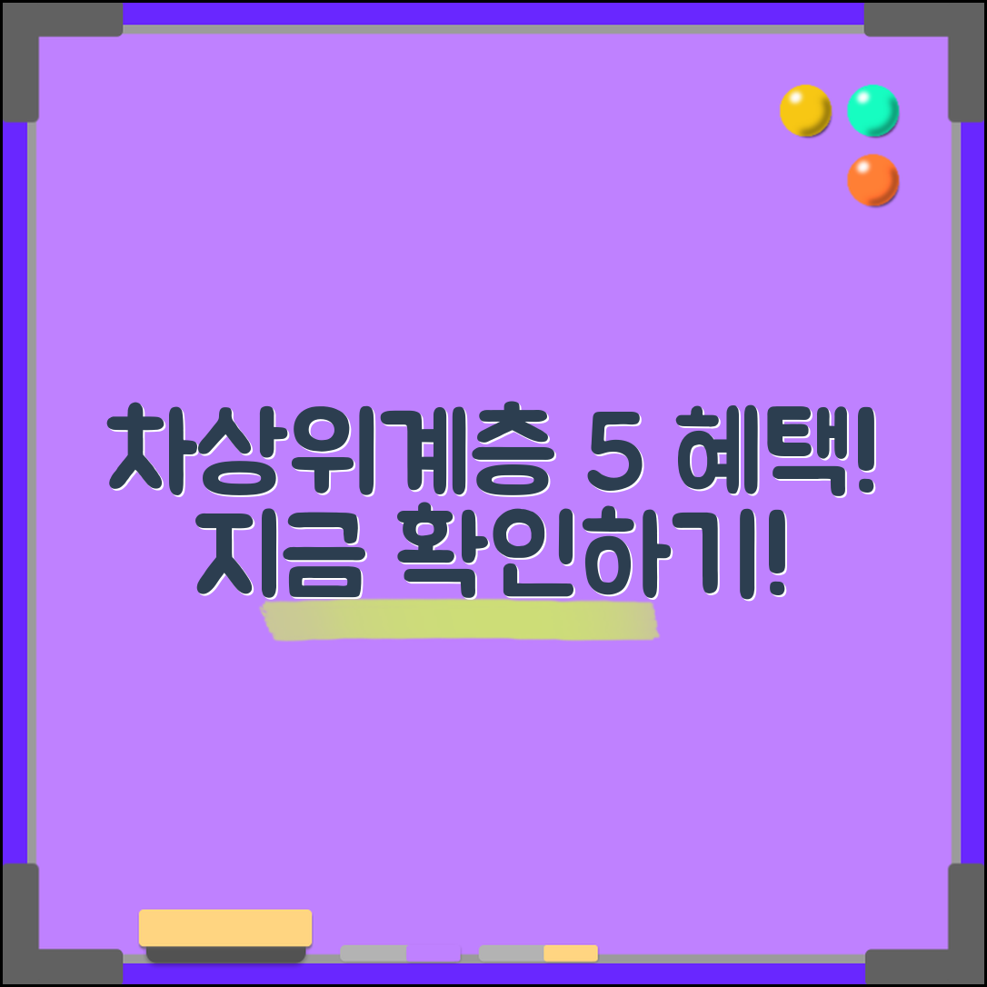 차상위계층 혜택 이해하기 위한 5가지 키포인트