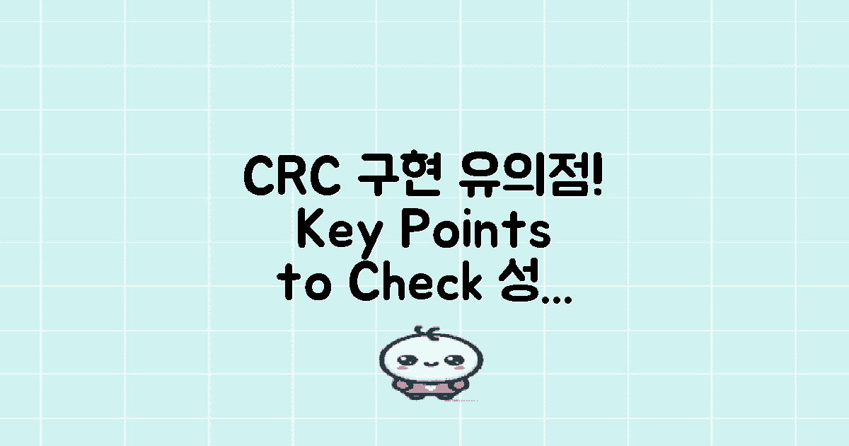CRC 구현 시 유의점