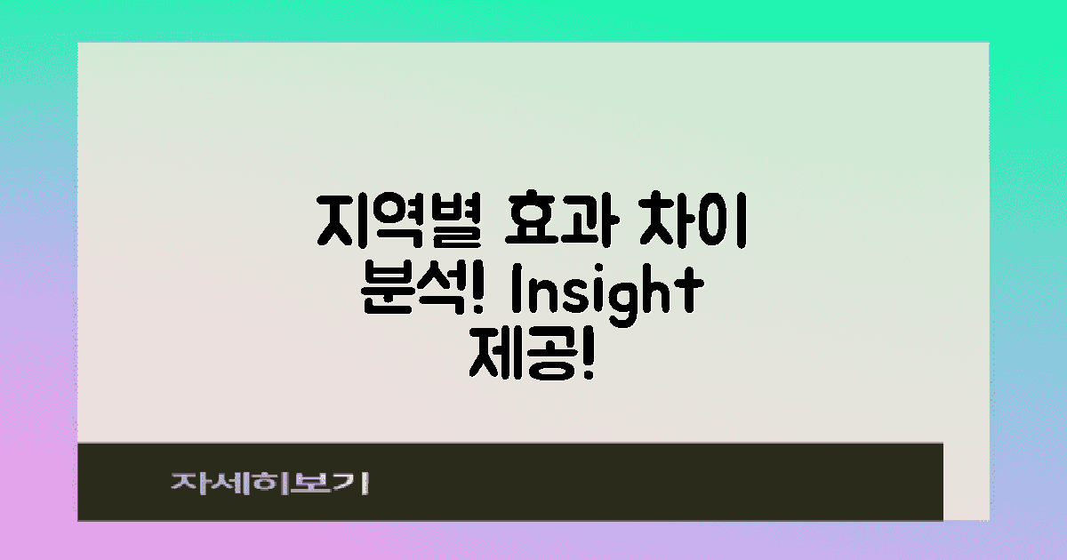 지역별 효과 차이 분석