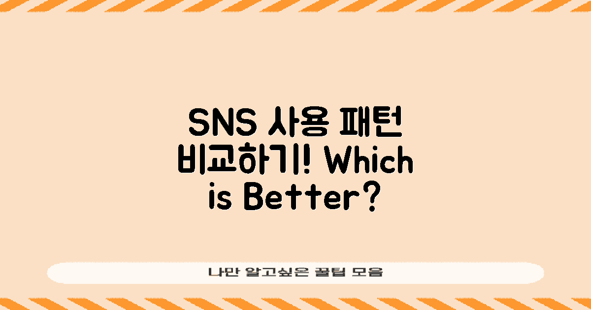 SNS 사용 패턴 비교