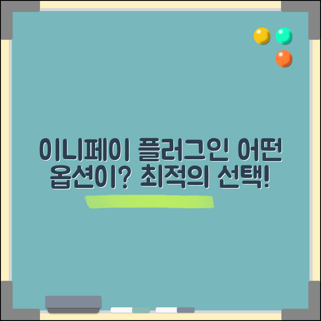 이니페이 플러그인, 어떤 옵션이 더 적합할까?