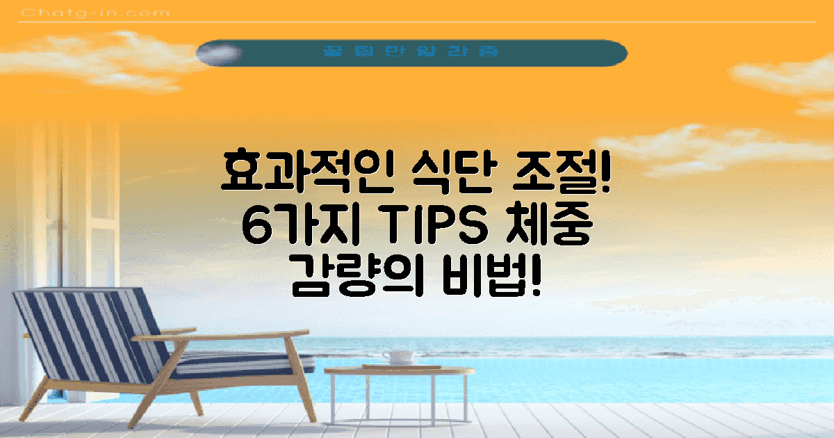 6가지 효과적인 식단 조절