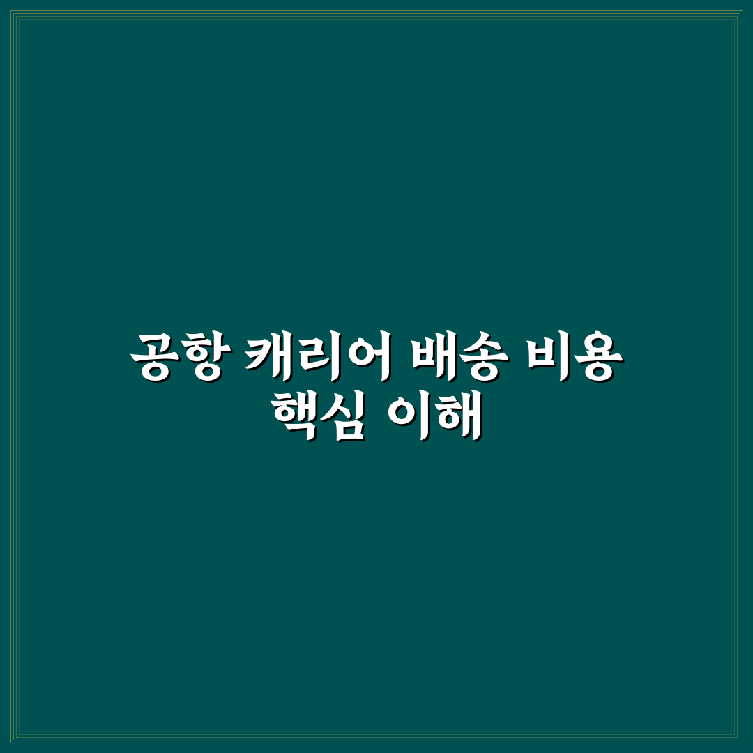 공항 캐리어 배송 서비스 비용과 꿀팁 쉽게 정리하기