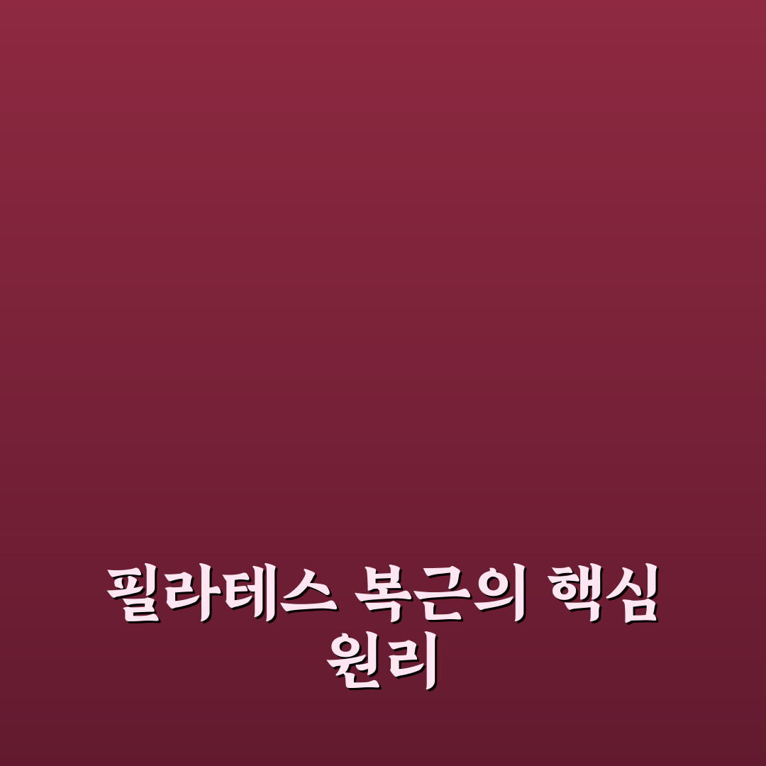 필라테스 복근 운동 루틴 초보자도 쉽게 따라하는 꿀팁