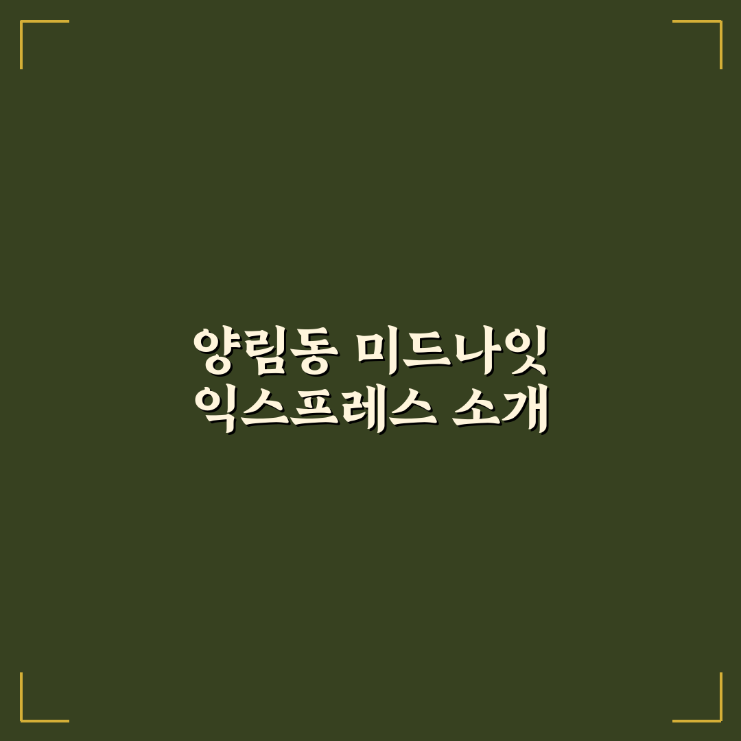 양림동 미드나잇 익스프레스 방문 꿀팁과 후기 정리