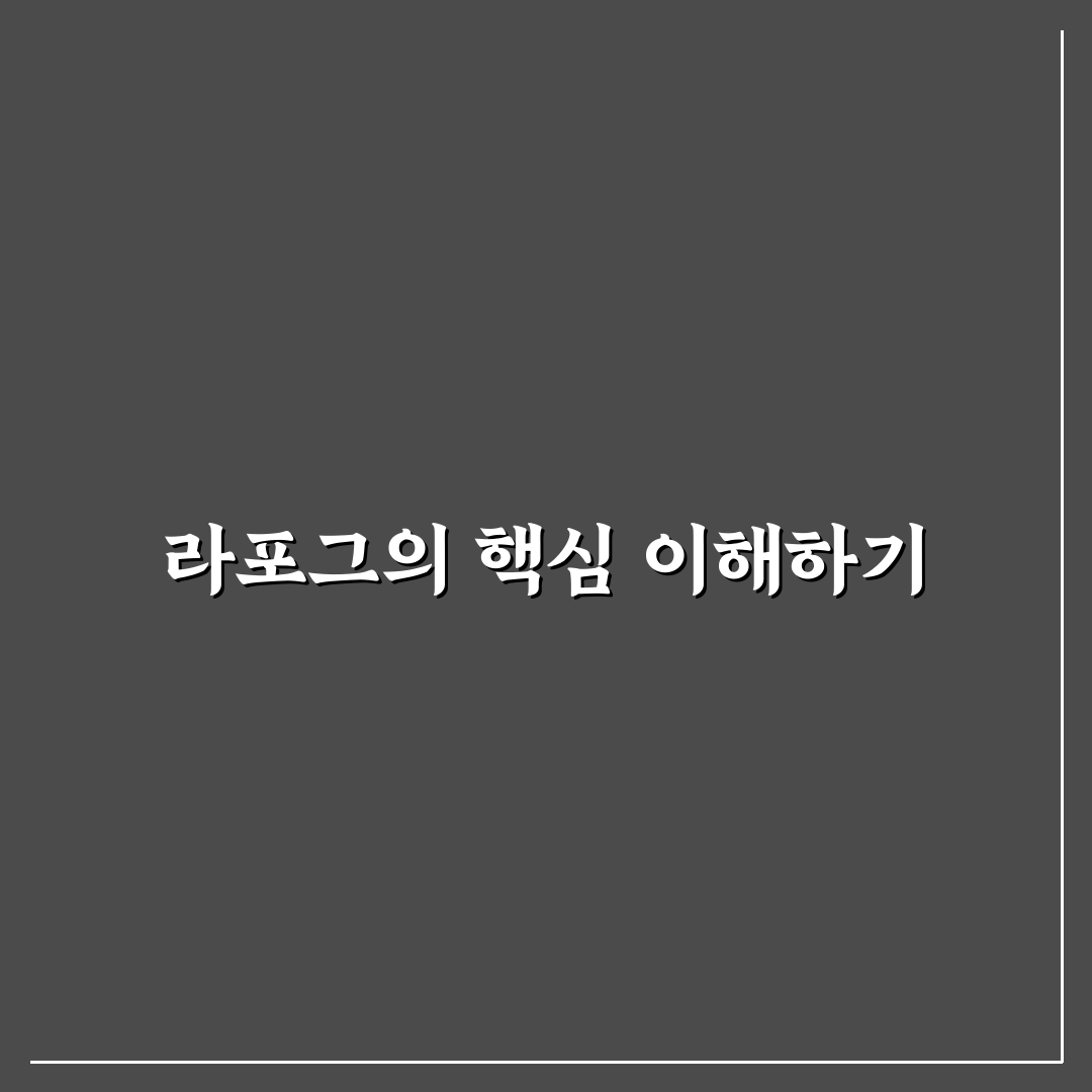 라포그 기본 개념과 활용 꿀팁 쉽게 정리