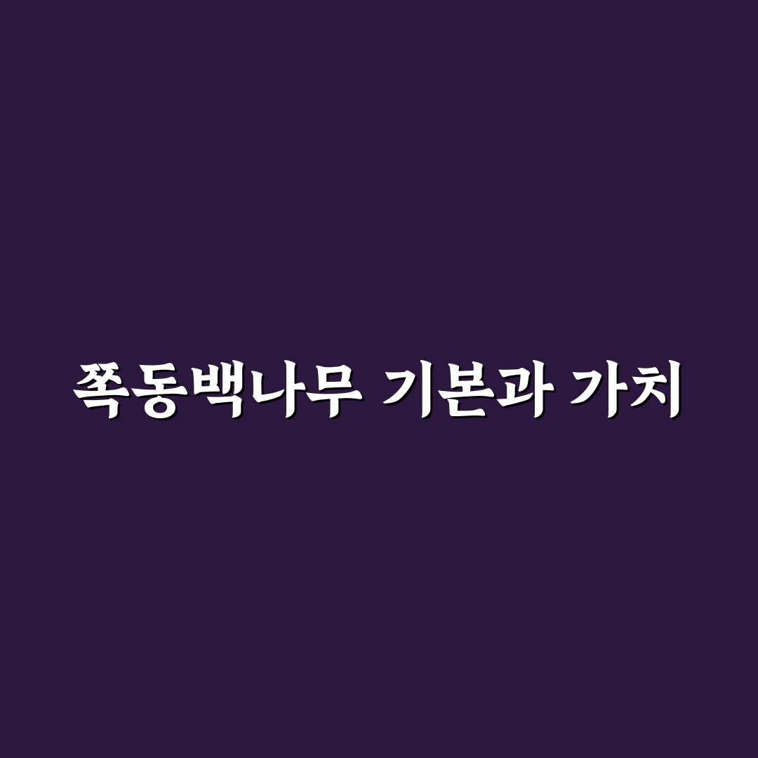 쪽동백나무 묘목 키우기 꿀팁과 관리 방법 정리