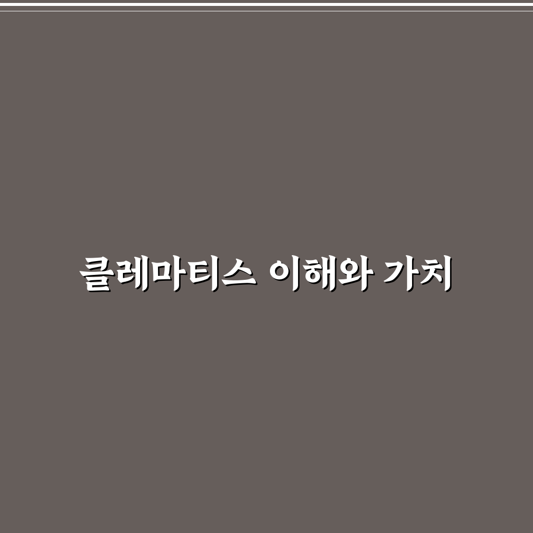 클레마티스 메이린 키우기 꿀팁과 관리 방법 정리