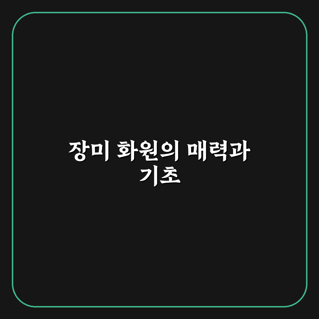 장미 꽃화원 방문 전 알아두면 좋은 팁 정리