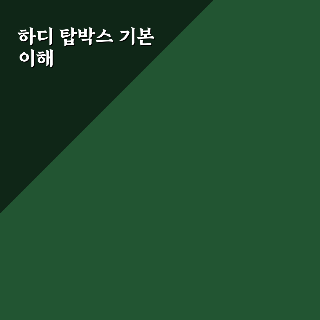 하디 탑박스 사용법과 관리 꿀팁 공유