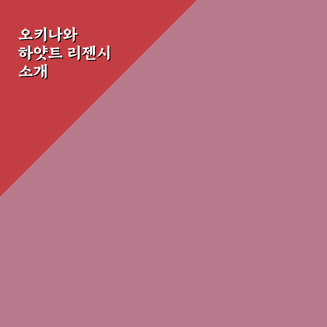 오키나와 하얏트 리젠시 숙박 꿀팁과 후기 공유