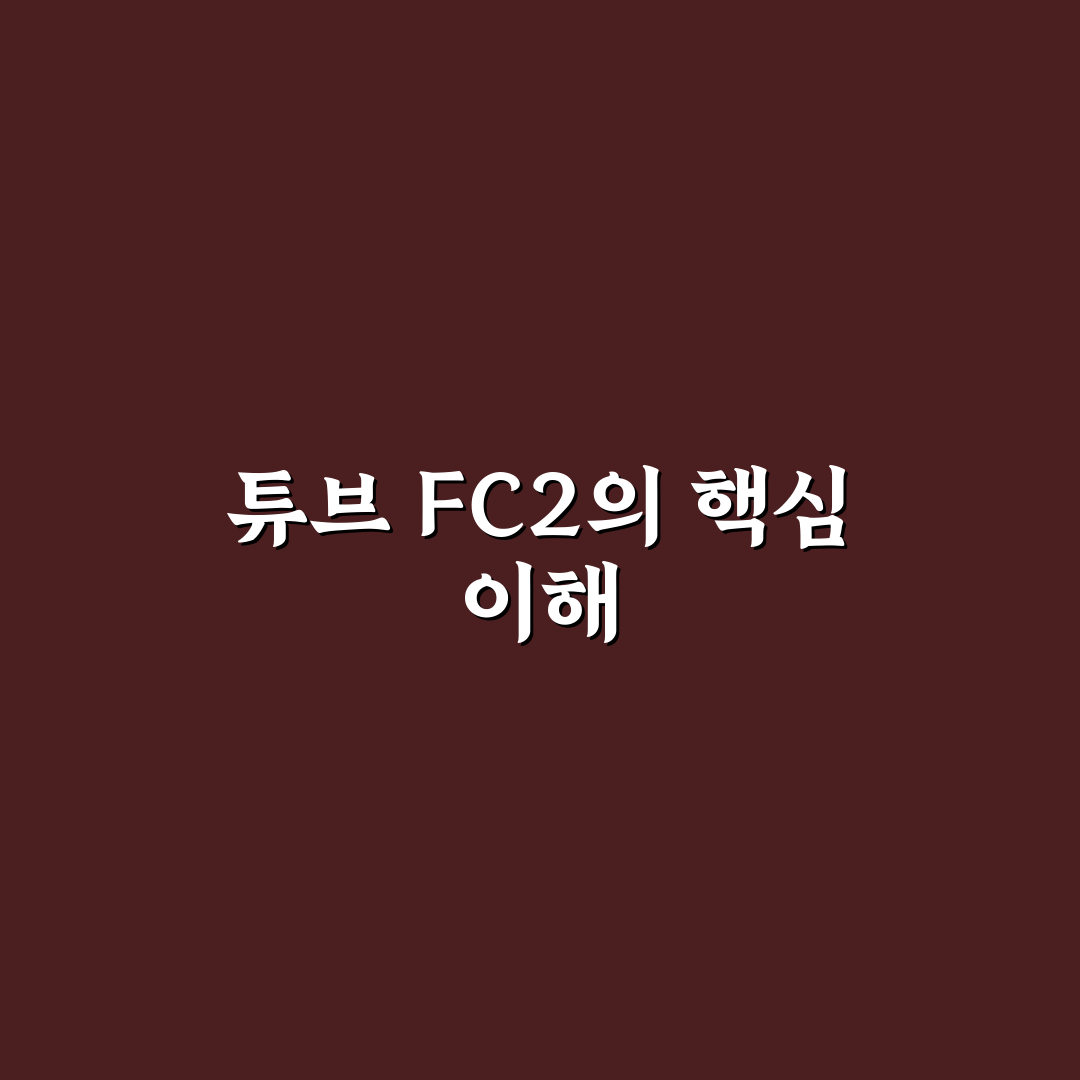튜브 fc2 추천 콘텐츠 꿀팁 정리해드립니다