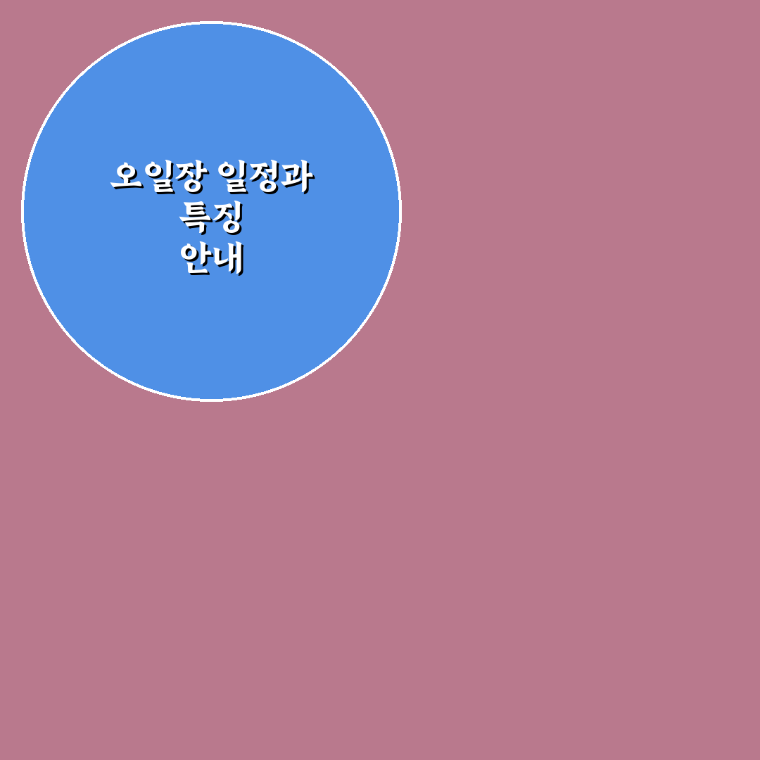 충북 오일장 일정표 꿀팁과 방문 시기 정리